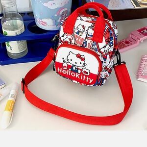 Hello Kitty Crossbody Sling Bag/Korean Style AOP Graffiti Design Bag (NWT)